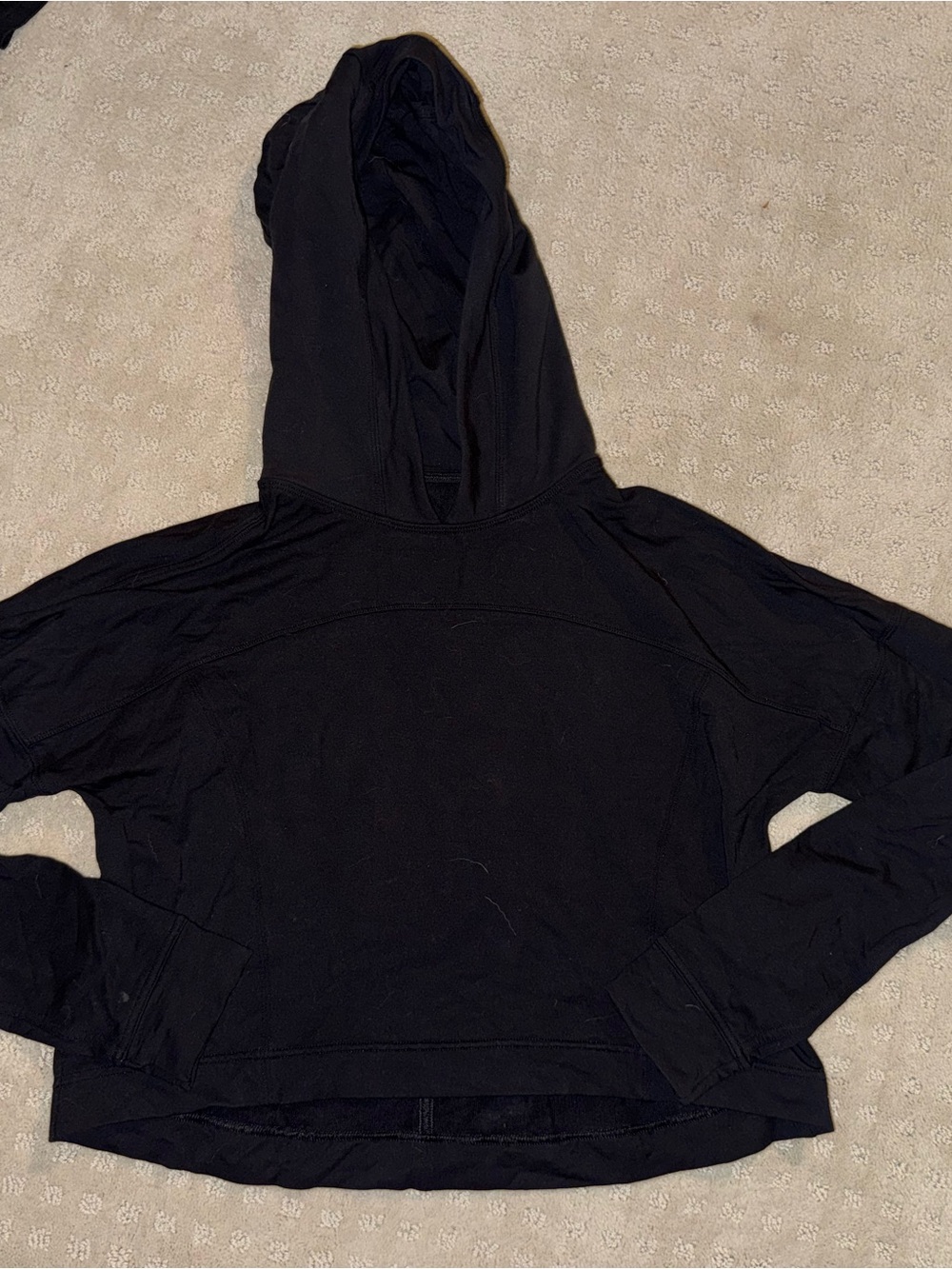 lululemon athletica Black Hooded Pullover Sweatshirt